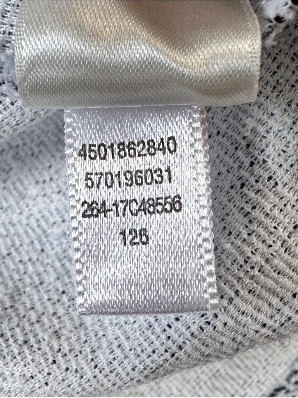 Weekends by Chicos Size 1 Top Womens M/8 Gray White Upper Back Tie Short Sleeve - Picture 8 of 8